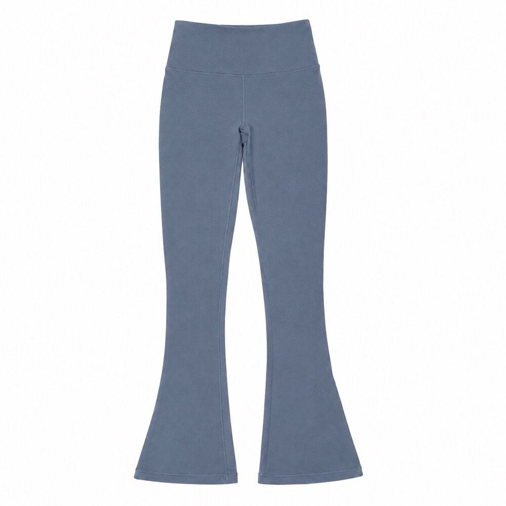Athleta Elation Split Slim Flare Pants Womens XS Blue Gray Yoga Leggings - Picture 2 of 7